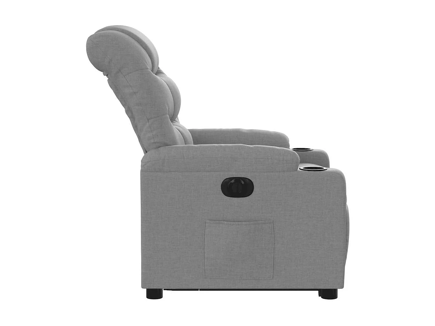 Fauteuil inclinable électrique-Chaise de relax-Fauteuil salon gris clair tissu SHL4626