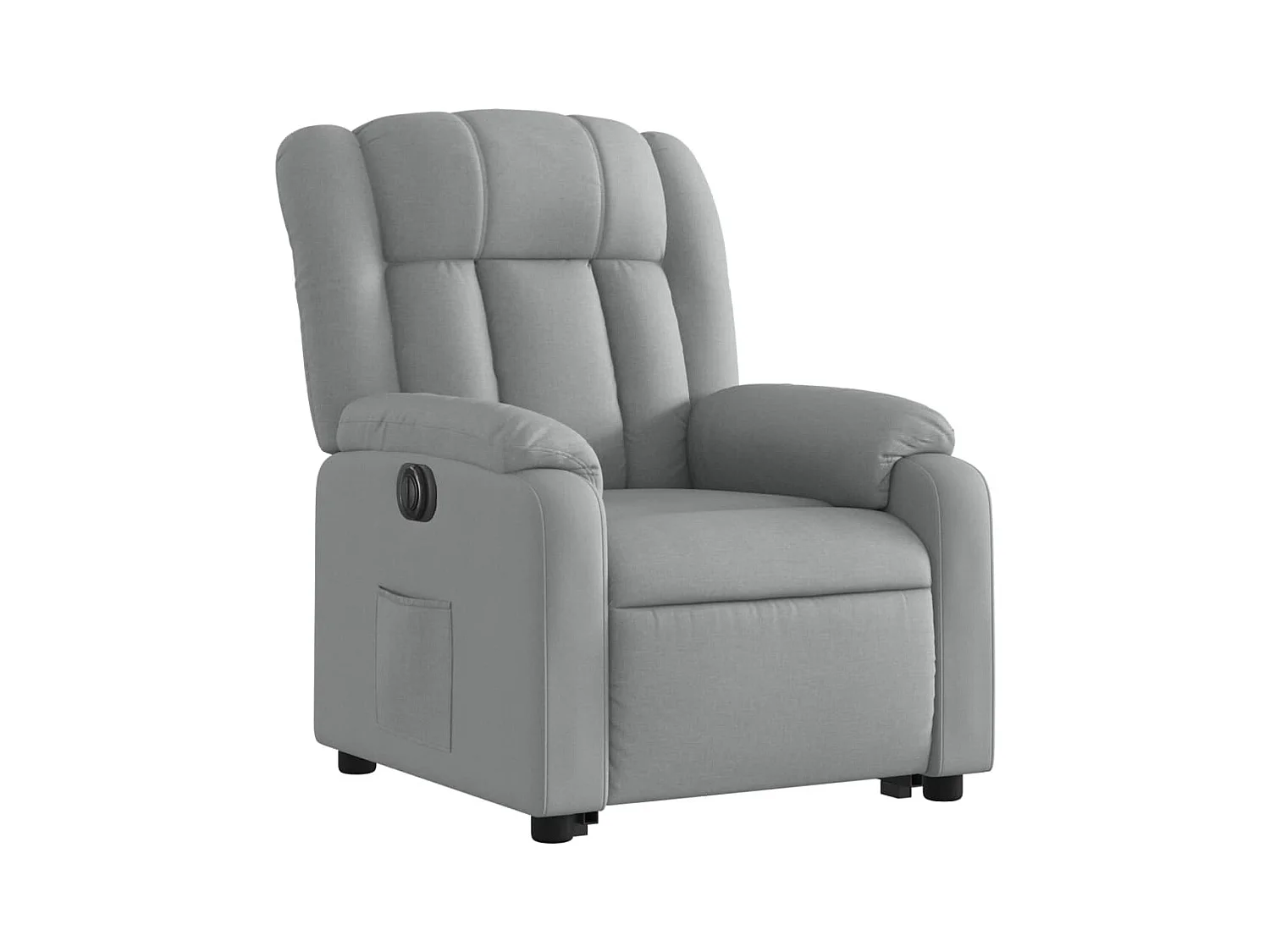 Silla de relax | Sillón eléctrico reclinable elevable de tela gris claro SHL5432