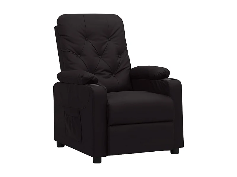 Silla de relax | Sillón elevable cuero sintético negro SHL9361