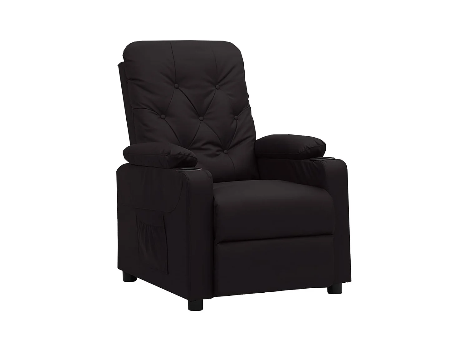 Silla de relax | Sillón elevable cuero sintético negro SHL9361