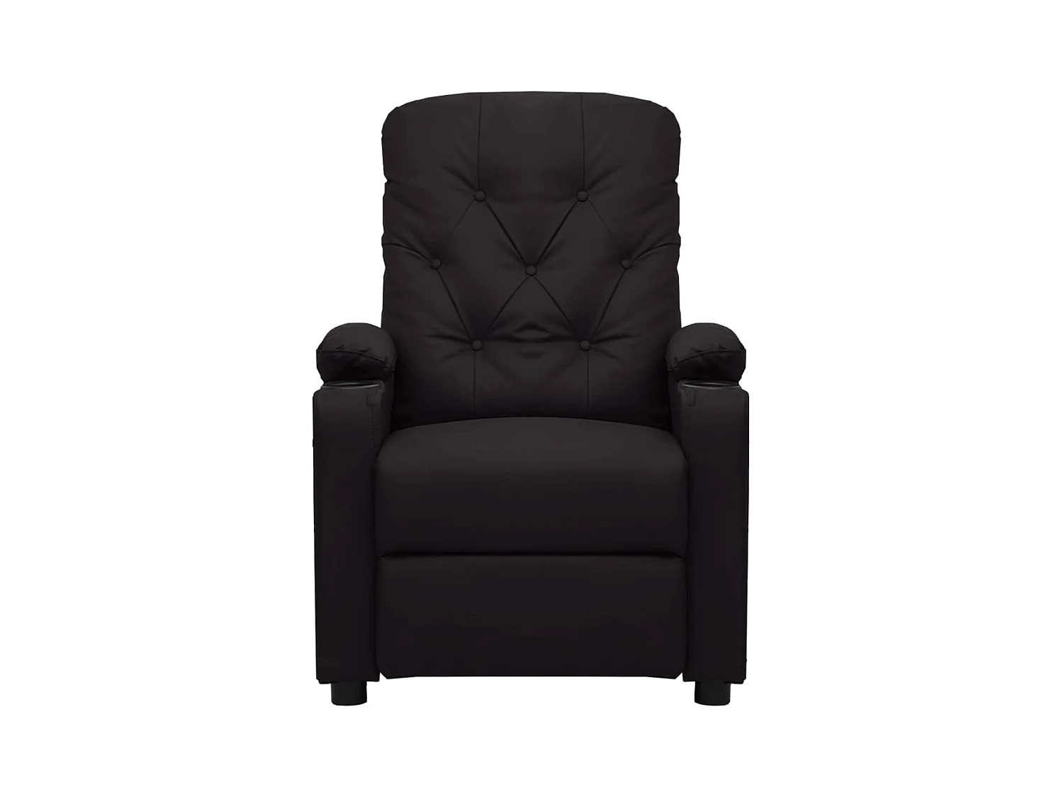 Silla de relax | Sillón elevable cuero sintético negro SHL9361