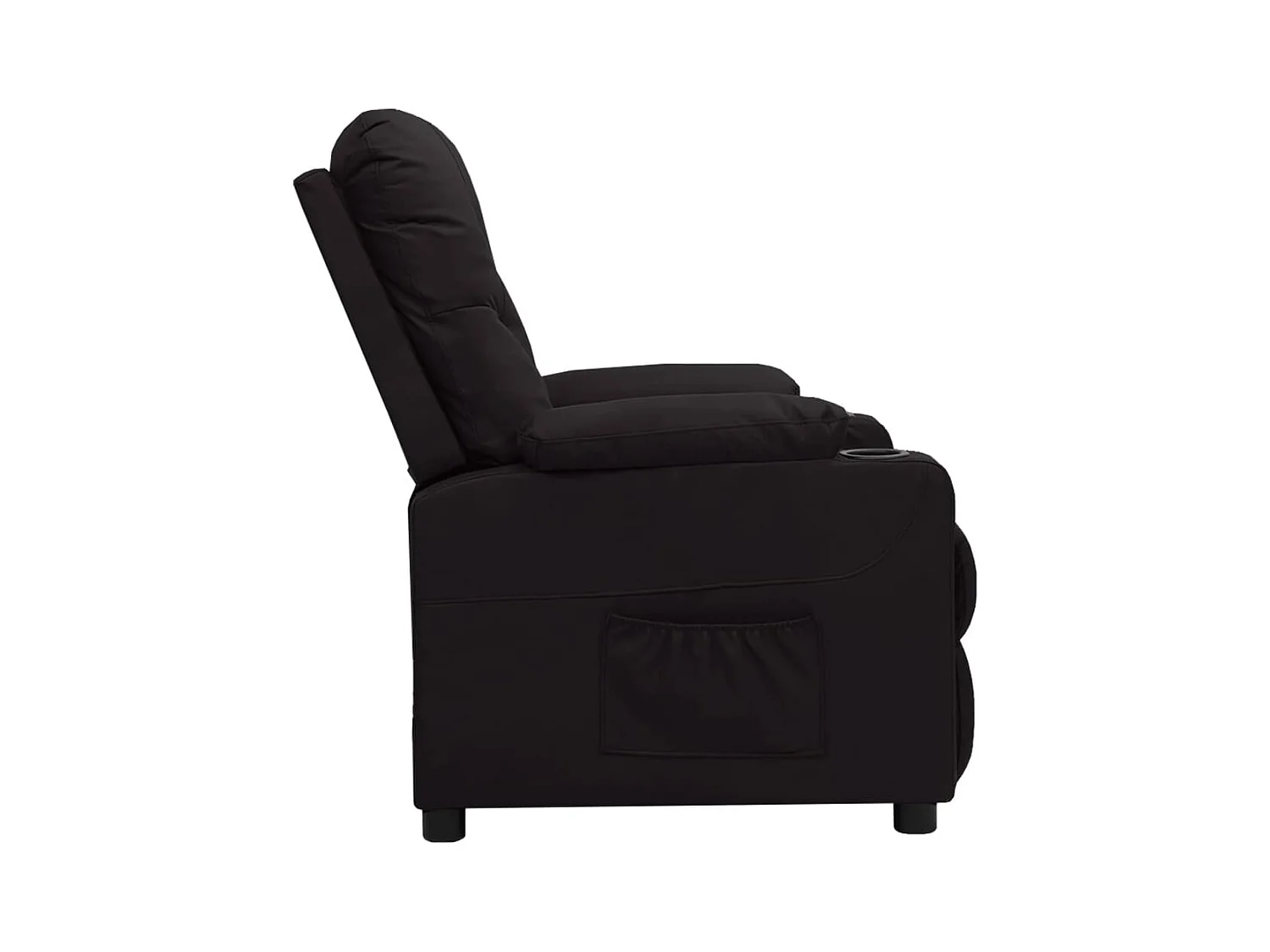 Silla de relax | Sillón elevable cuero sintético negro SHL9361