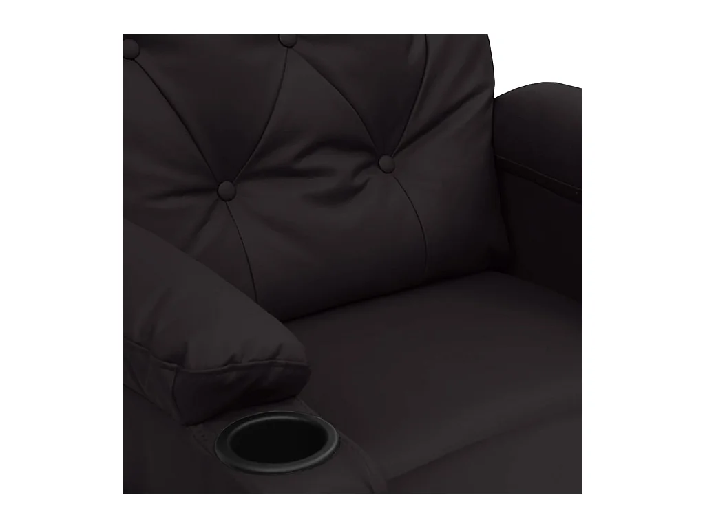 Silla de relax | Sillón elevable cuero sintético negro SHL9361