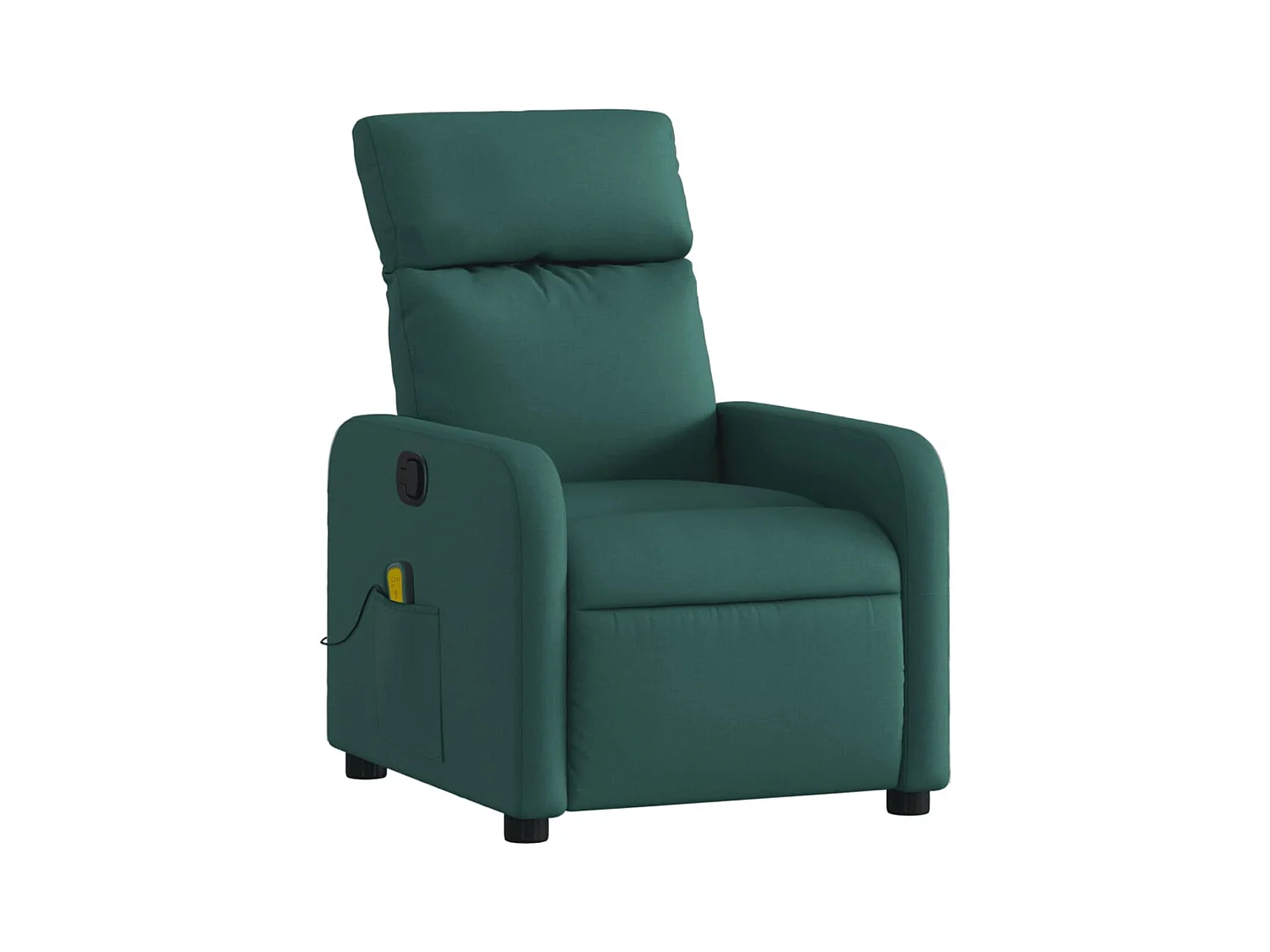 Fauteuil inclinable-Chaise de relax-Fauteuil de Massage Vert foncé Tissu SHL4102