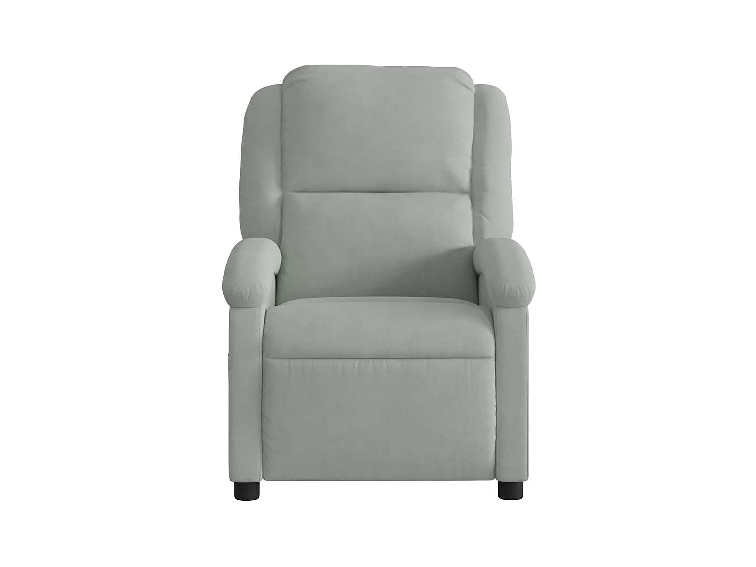 Sillón de relax | Sillón reclinable de masaje terciopelo gris claro SHL7303