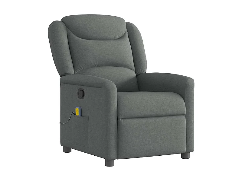 Fauteuil inclinable-Chaise de relax-Fauteuil de Massage Gris foncé Tissu SHL1225