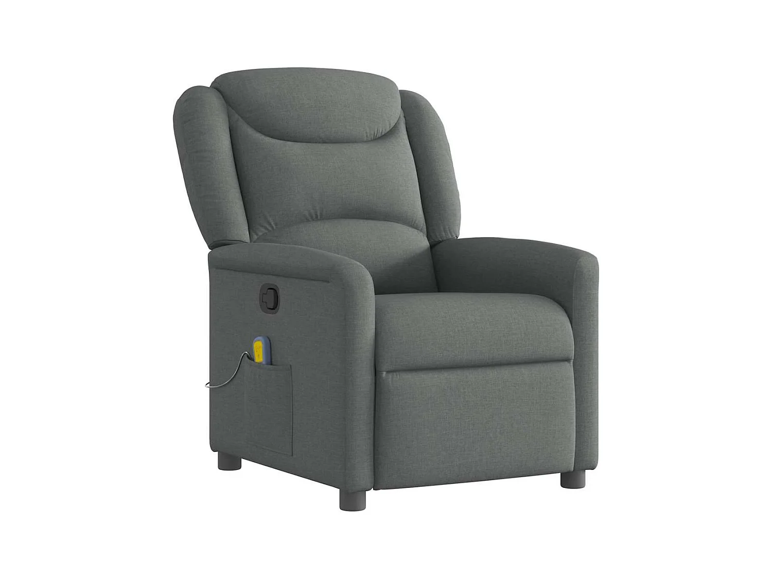 Fauteuil inclinable-Chaise de relax-Fauteuil de Massage Gris foncé Tissu SHL1225
