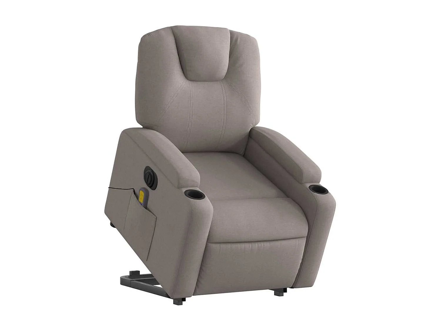 Elektrischer Massagesessel mit Aufstehhilfe | Relaxsessel Taupe Stoff SHL55691