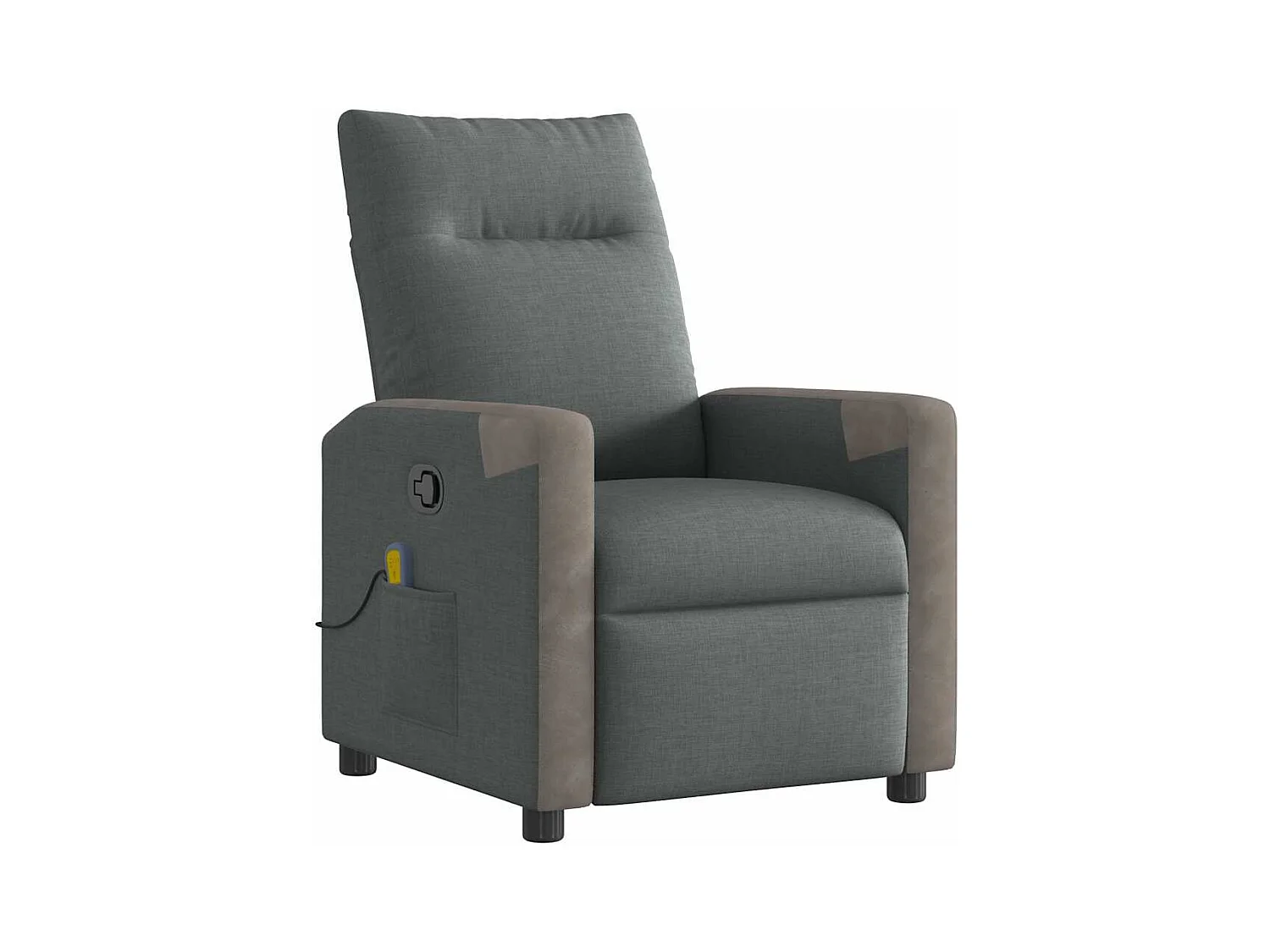 Fauteuil inclinable-Chaise de relax-Fauteuil de Massage Gris foncé Tissu SHL1125