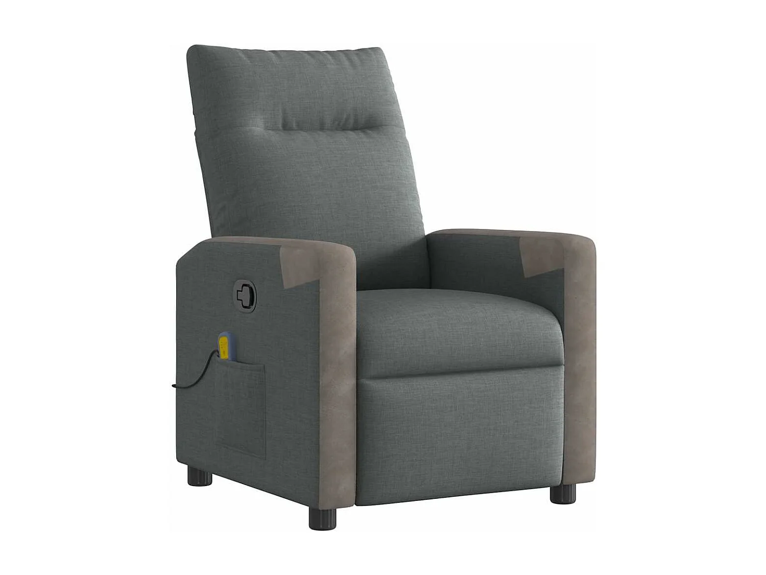 Fauteuil inclinable-Chaise de relax-Fauteuil de Massage Gris foncé Tissu SHL1125
