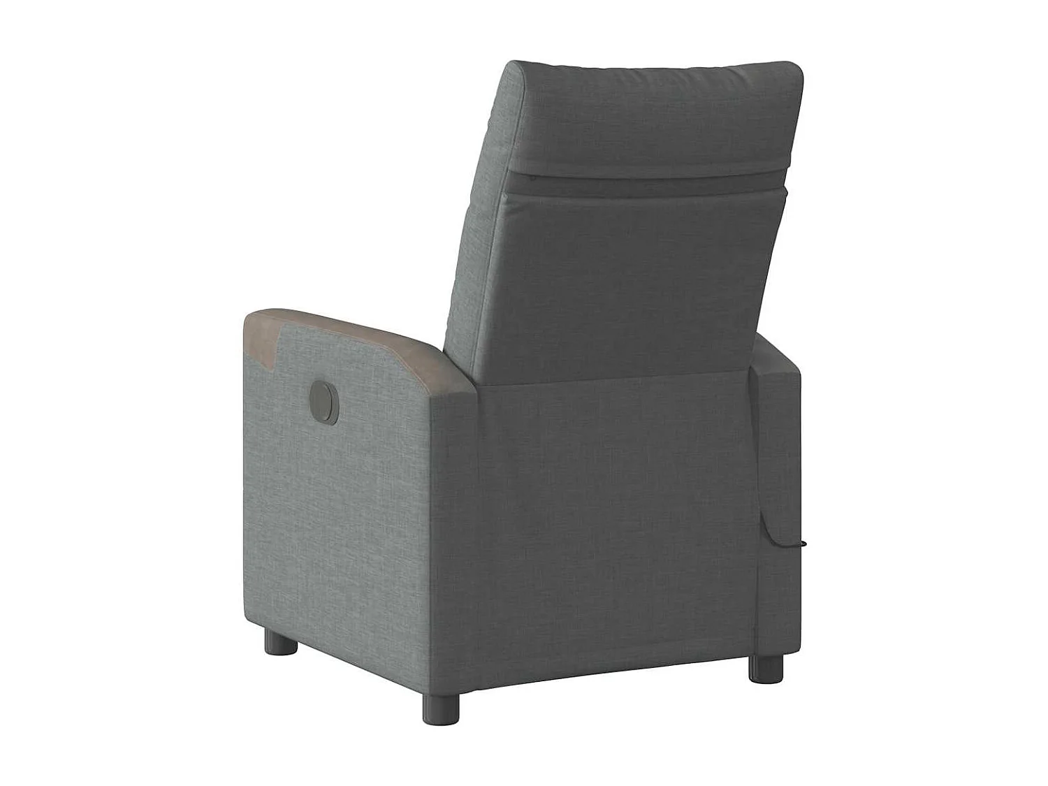 Fauteuil inclinable-Chaise de relax-Fauteuil de Massage Gris foncé Tissu SHL1125