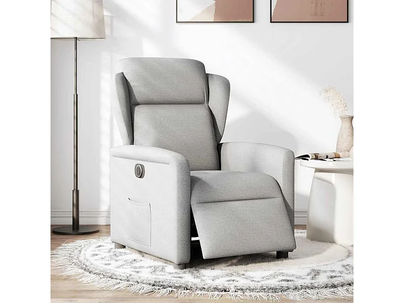 Sillón de relax | Silla | Sillón reclinable eléctrico de tela gris nube SHL5032