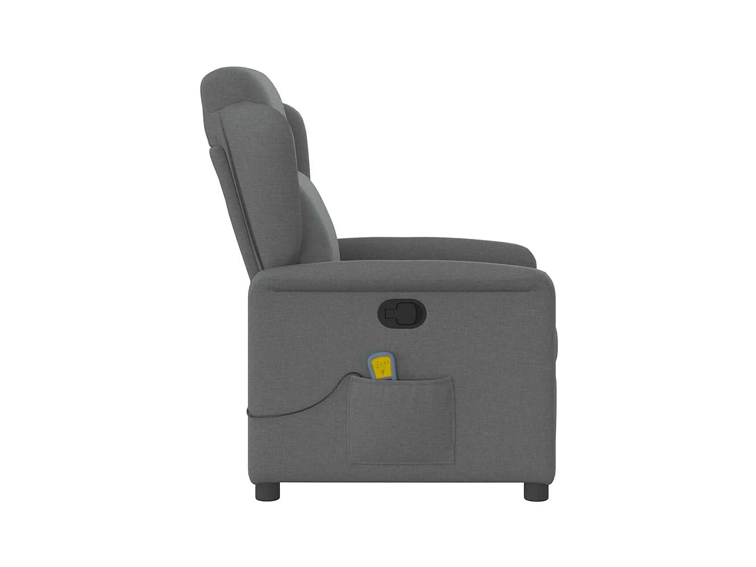 Sillón de relax | Sillón reclinable de masaje de tela gris oscuro SHL3509