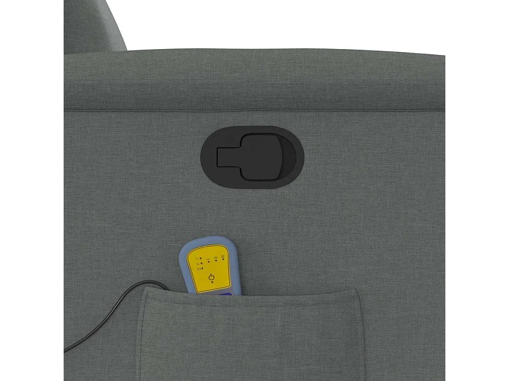 Sillón de relax | Sillón reclinable de masaje de tela gris oscuro SHL3509