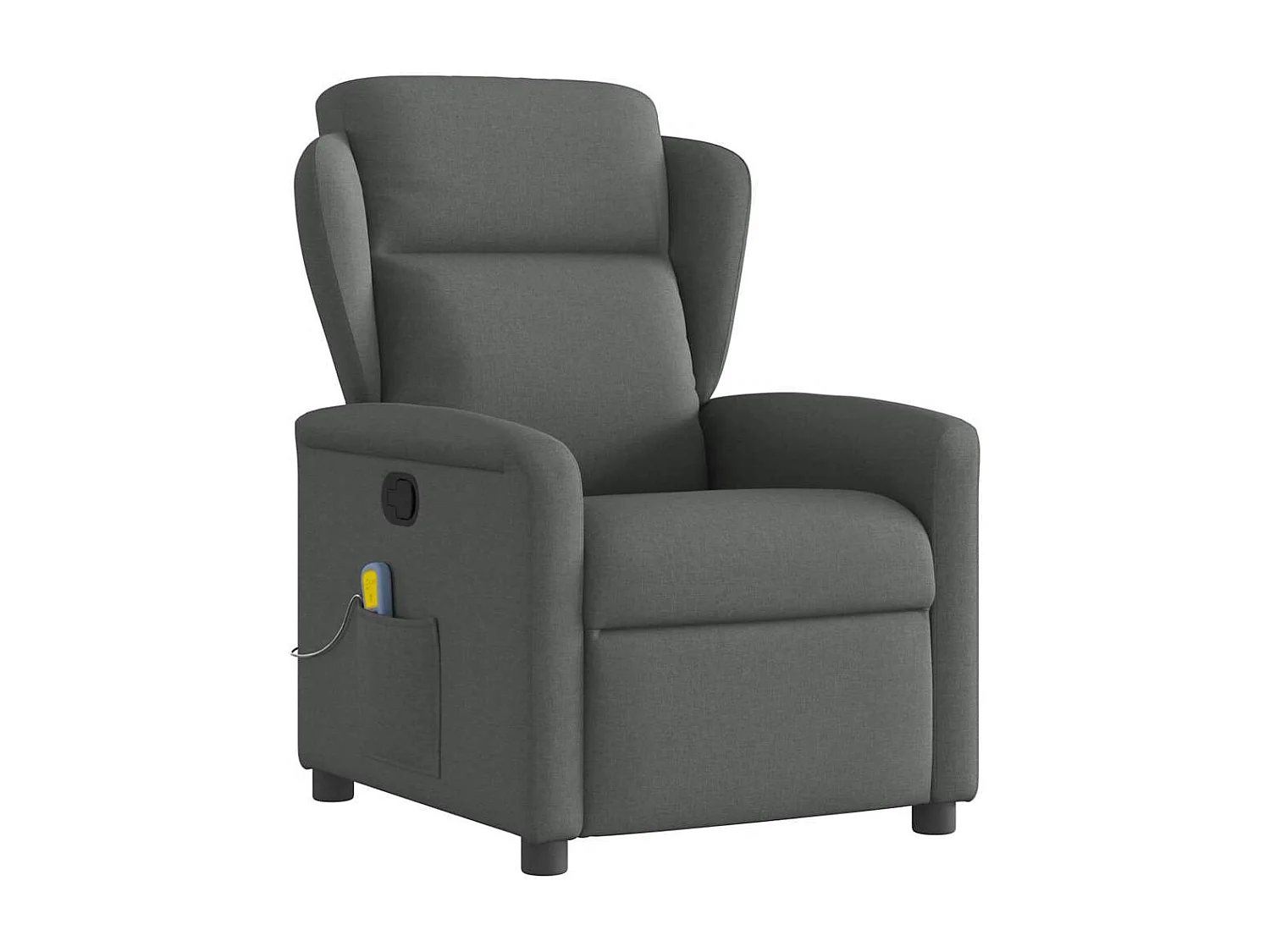 Sillón de relax | Sillón reclinable de masaje de tela gris oscuro SHL3509