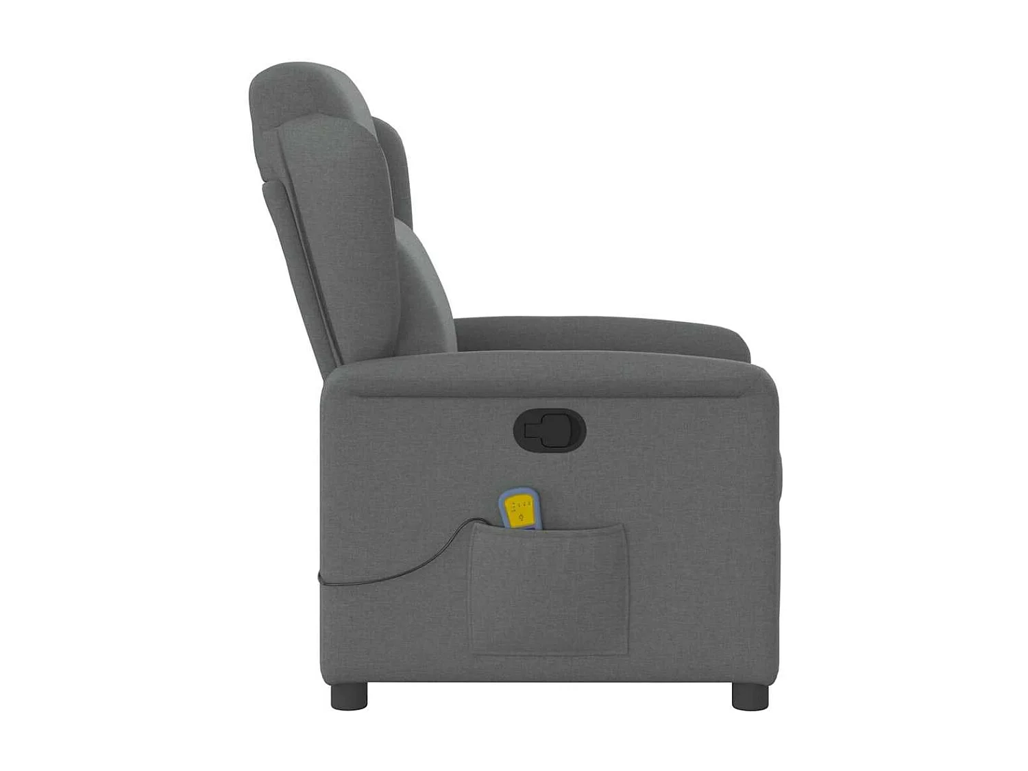 Sillón de relax | Sillón reclinable de masaje de tela gris oscuro SHL3509