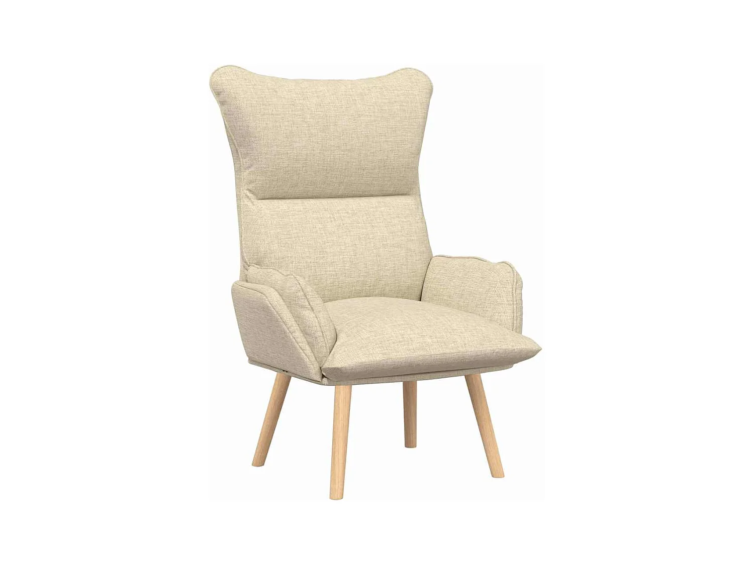 Fauteuil Salon-Chaise de relax Crème 69x74x93 cm tissu SHL5155