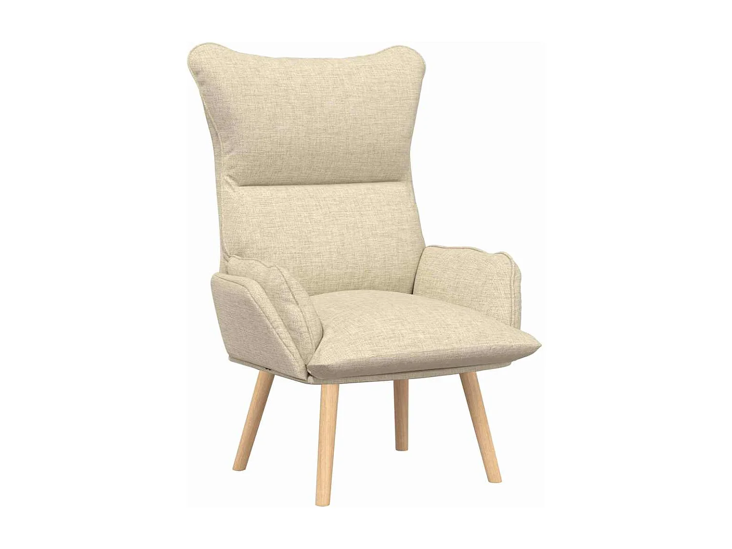 Relaxsessel | Lounge Sessel für Wohnzimmer Creme 69x74x93 cm Sherpa-Stoff SHL91610