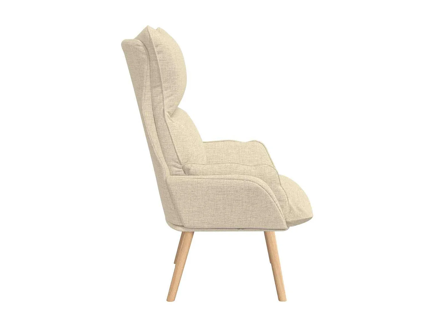 Relaxsessel | Lounge Sessel für Wohnzimmer Creme 69x74x93 cm Sherpa-Stoff SHL91610