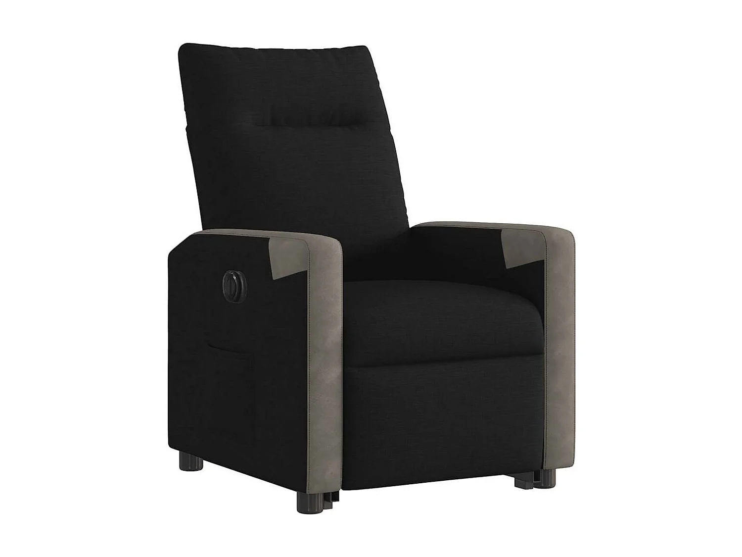 Fauteuil inclinable électrique-Chaise de relax-Fauteuil TV noir tissu SHL4219
