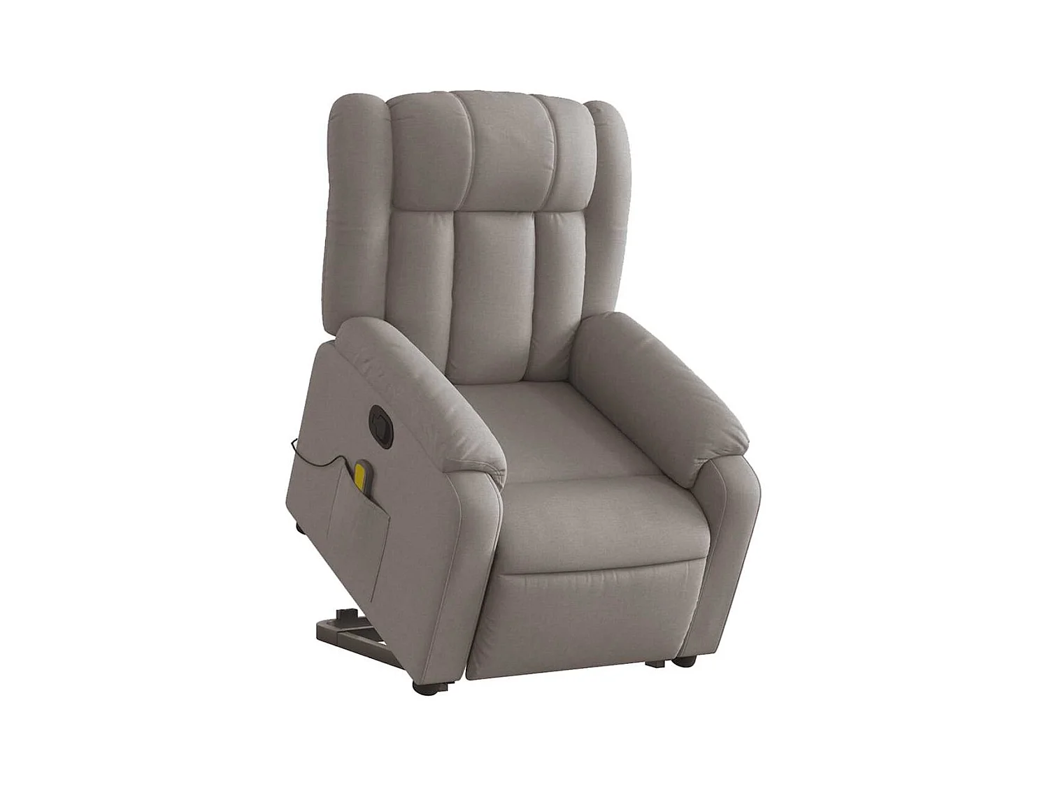 Poltrona elevatória de massagens tecido cinzento-acastanhado SHL158381