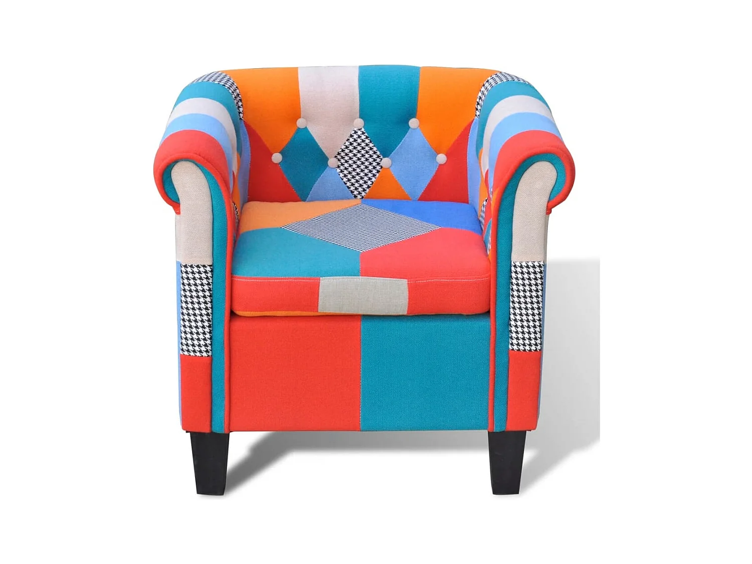 Sillón de salón | Silla Relax con diseño de retales de tela Patchwork SHL2125