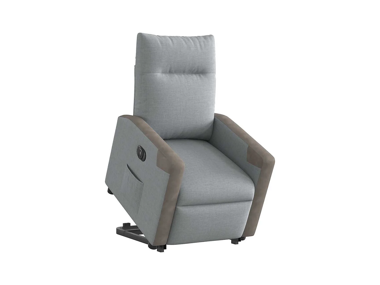 Silla de relax | Sillón eléctrico reclinable elevable de tela gris claro SHL6979