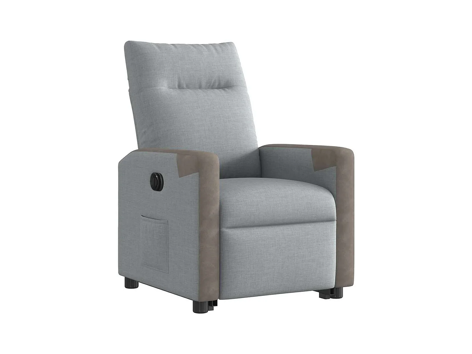 Silla de relax | Sillón eléctrico reclinable elevable de tela gris claro SHL6979