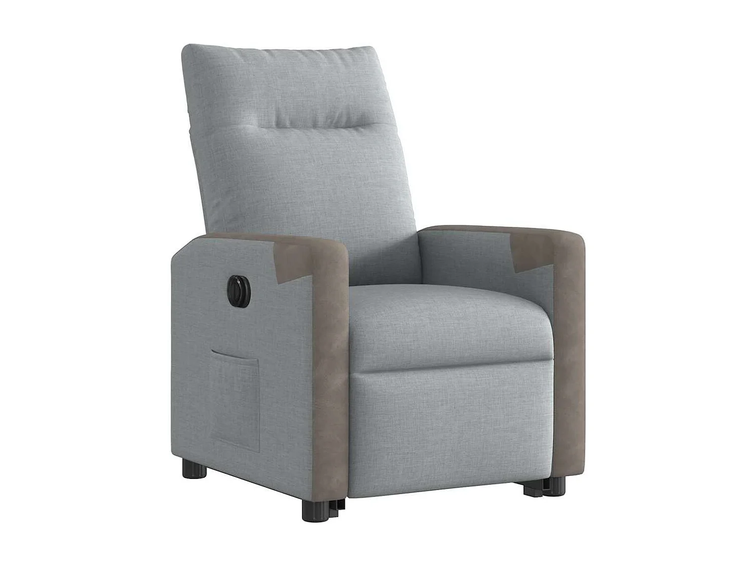 Poltrona Relax | Poltrona Reclinante Alzapersona Elettrica Grigio Chiaro Tessuto SHL2807