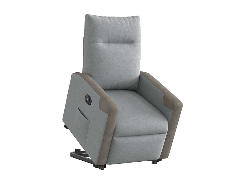 Fauteuil inclinable électrique-Chaise de relax-Fauteuil TV gris clair tissu SHL1689