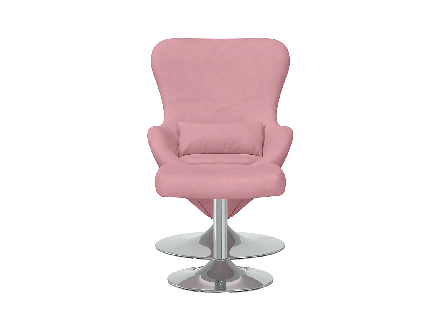Fauteuil de Salon-Chaise-Fauteuil œuf avec repose-pieds Rose 63x73x90 cm Velours SHL1738