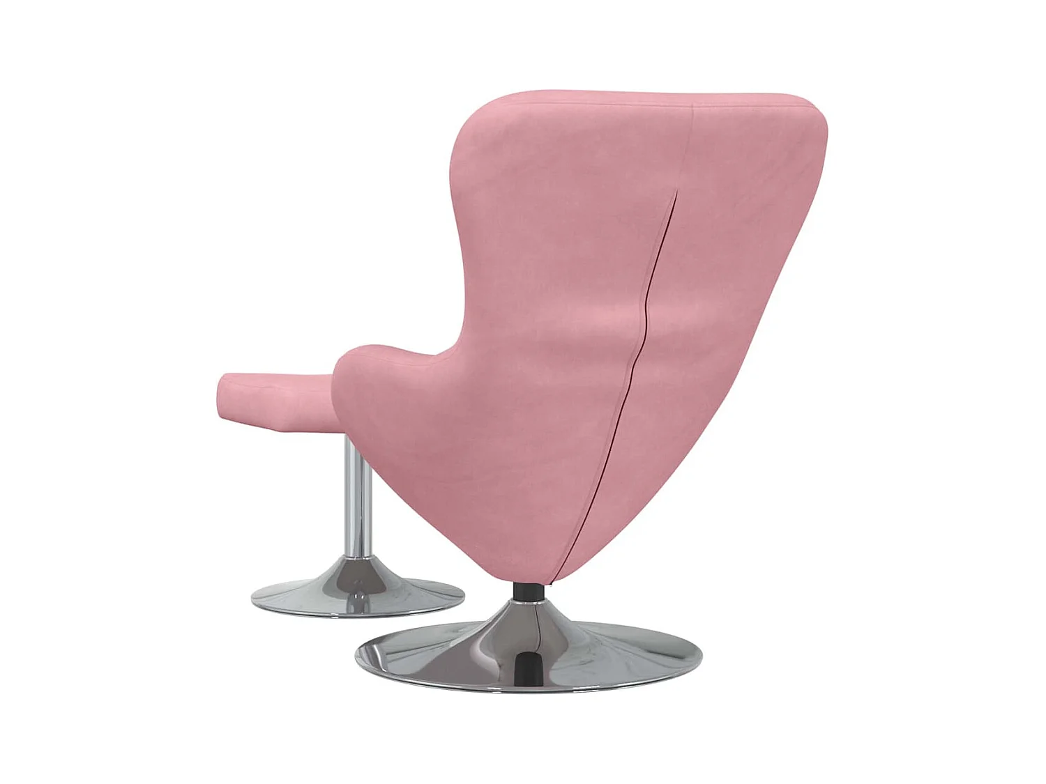 Fauteuil de Salon-Chaise-Fauteuil œuf avec repose-pieds Rose 63x73x90 cm Velours SHL1738