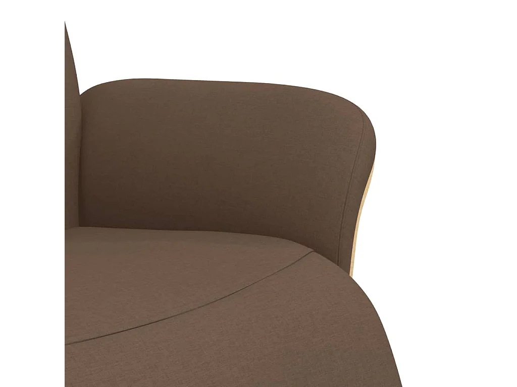 Fauteuil inclinable-Fauteuil de salon avec repose-pieds marron tissu SHL3838