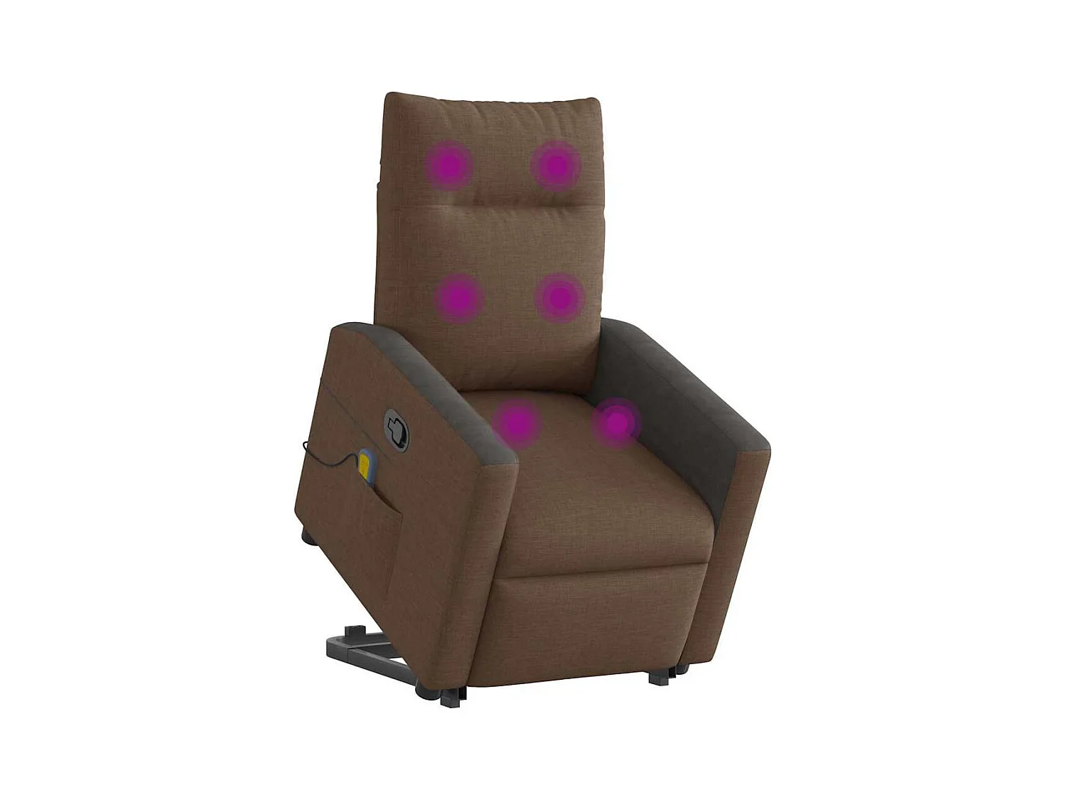 Fauteuil inclinable-Chaise de relax-Fauteuil de Massage Marron Tissu SHL3603