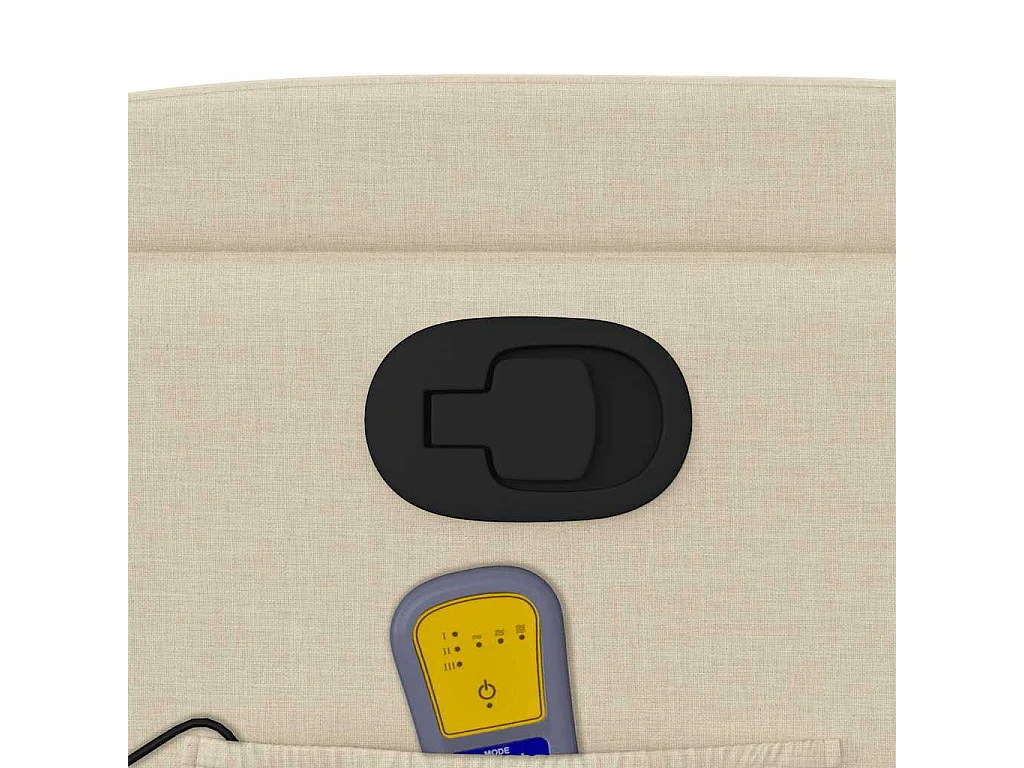 Fauteuil inclinable-Chaise de relax-Fauteuil de Massage crème tissu SHL5439