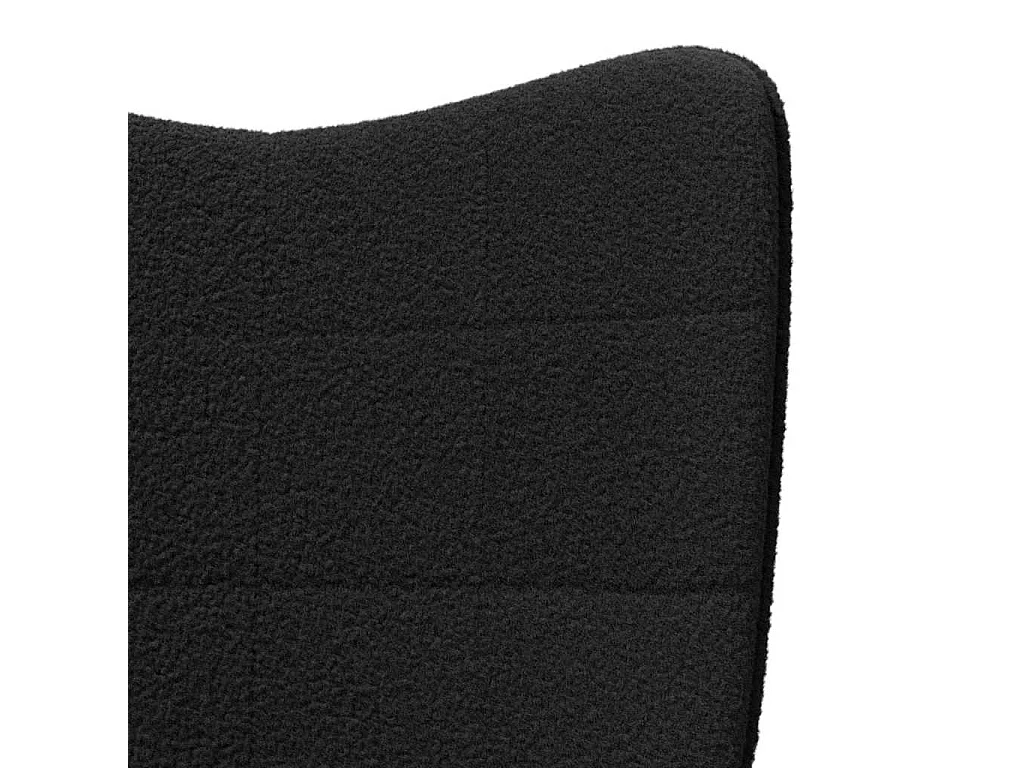 Schaukelstuhl | Schaukelsessel Schwarz Sherpa-Stoff SHL6218
