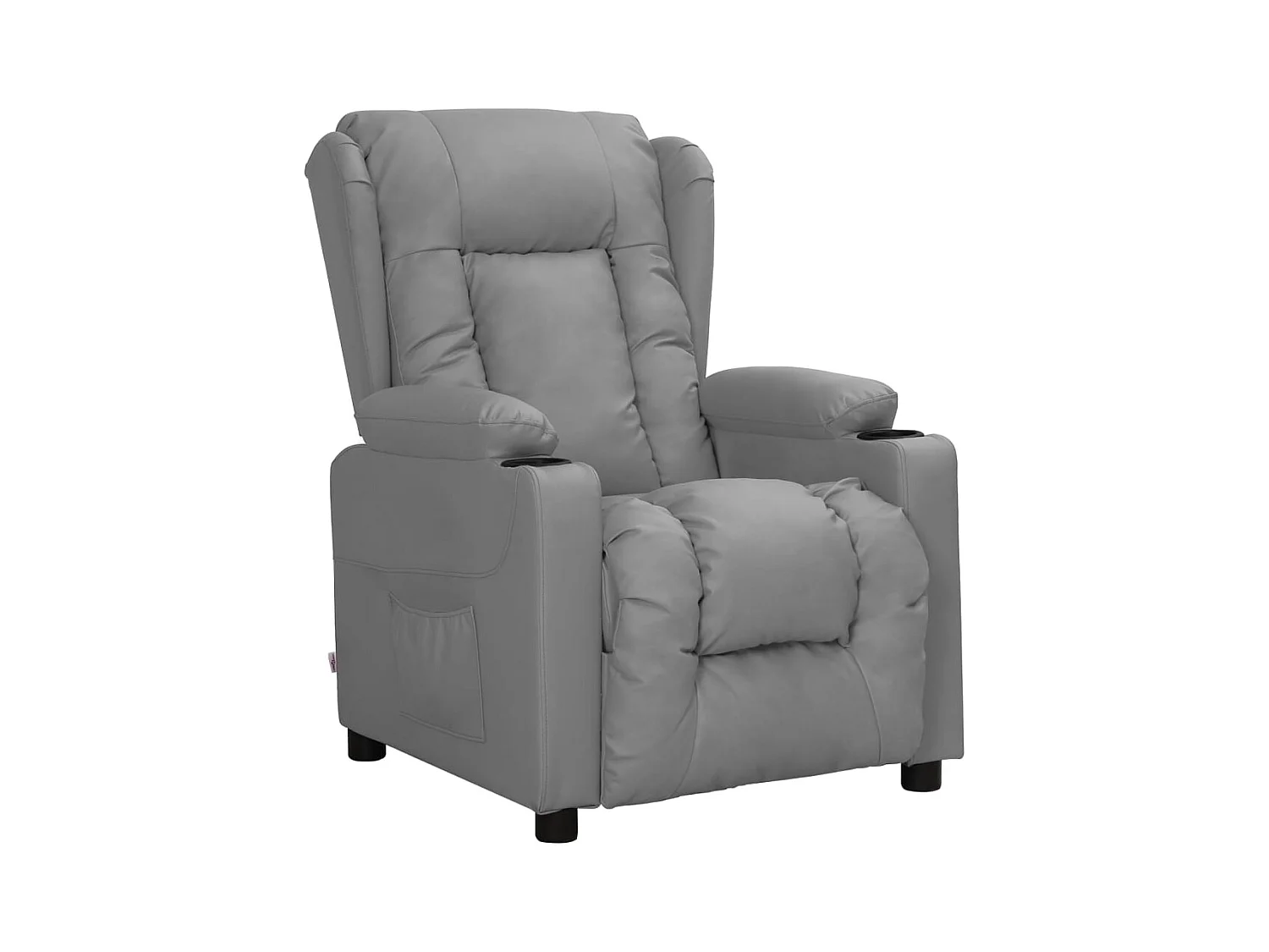Fauteuil de Salon-Chaise de relax Gris Similicuir SHL4341