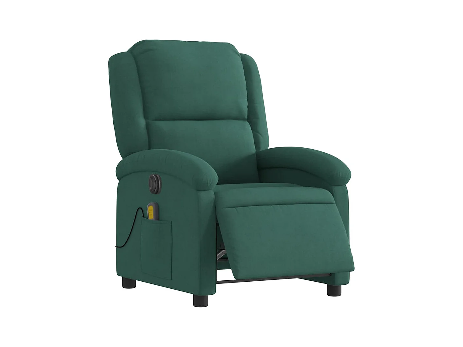 Sillón de relax | Sillón reclinable de masaje eléctrico terciopelo verde oscuro SHL7772