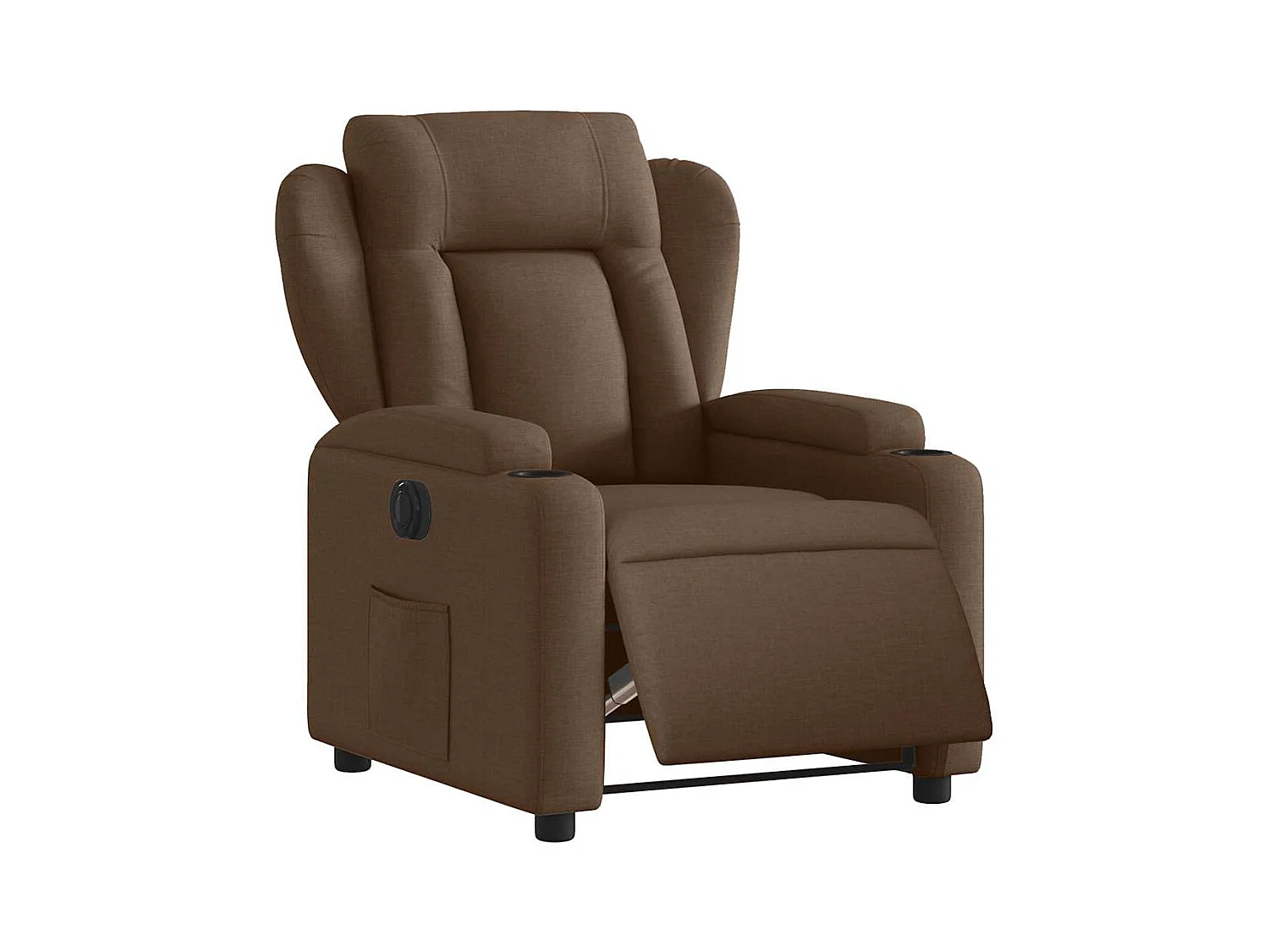 Fauteuil inclinable électrique-Chaise de relax-Fauteuil salon Marron Tissu SHL4172