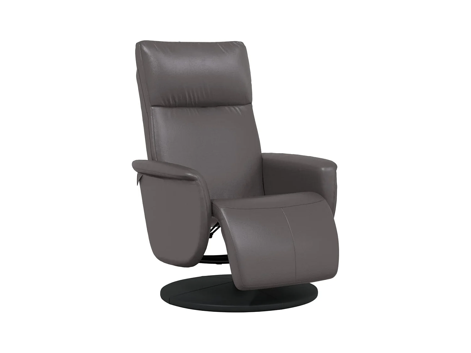 Sillón de relax | Sillón reclinable con reposapiés cuero sintético gris SHL9878