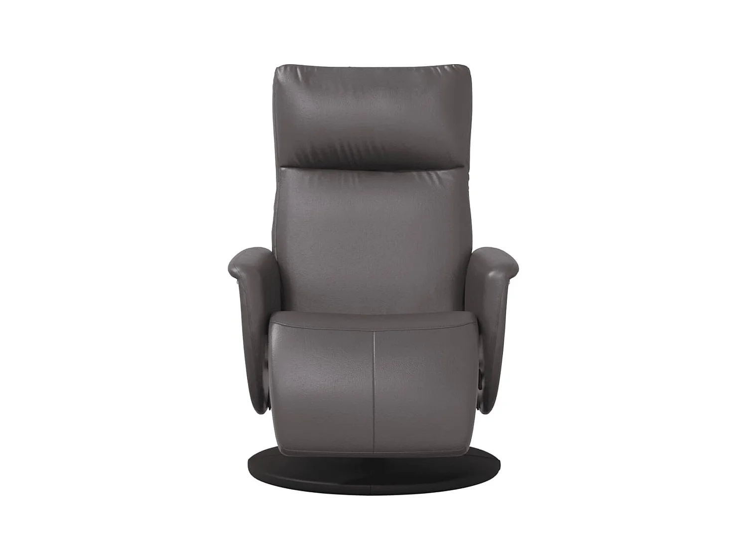 Sillón de relax | Sillón reclinable con reposapiés cuero sintético gris SHL9878