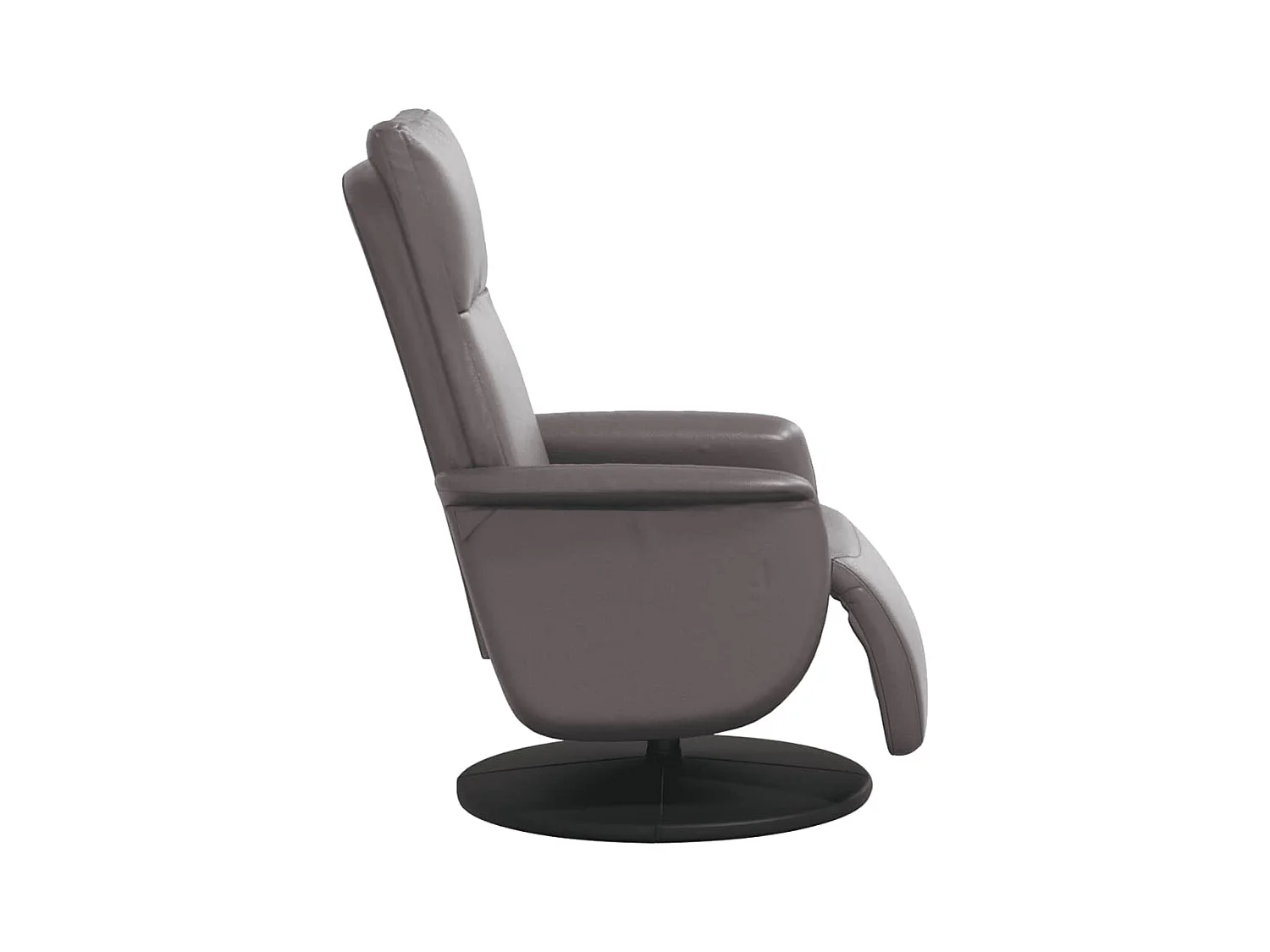Sillón de relax | Sillón reclinable con reposapiés cuero sintético gris SHL9878
