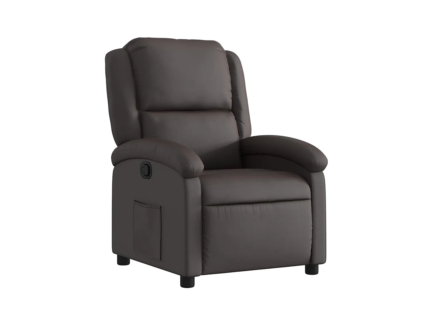 Sillón de relax | Sillón reclinable cuero auténtico marrón oscuro SHL8915