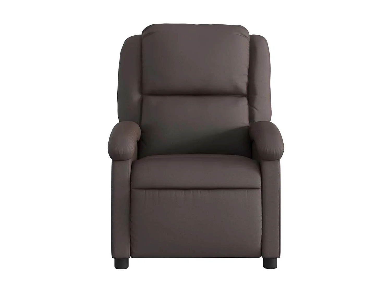 Sillón de relax | Sillón reclinable cuero auténtico marrón oscuro SHL8915
