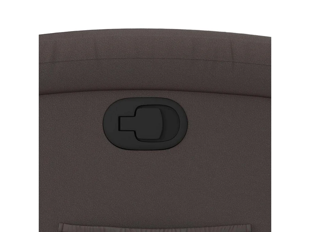 Sillón de relax | Sillón reclinable cuero auténtico marrón oscuro SHL8915