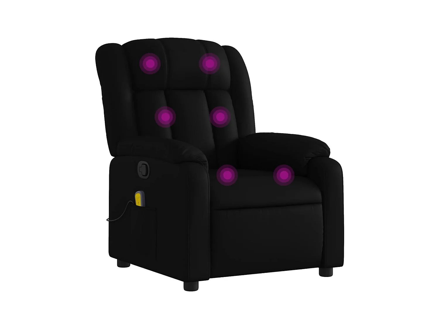 Fauteuil inclinable-Chaise de relax-Fauteuil de Massage noir similicuir SHL4845