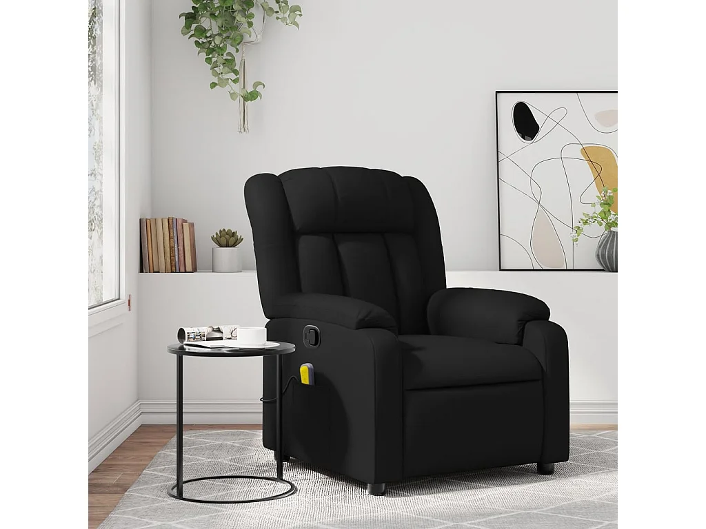 Massage-Relaxsessel | Lounge Sessel indoor Kunstleder Schwarz SHL72199