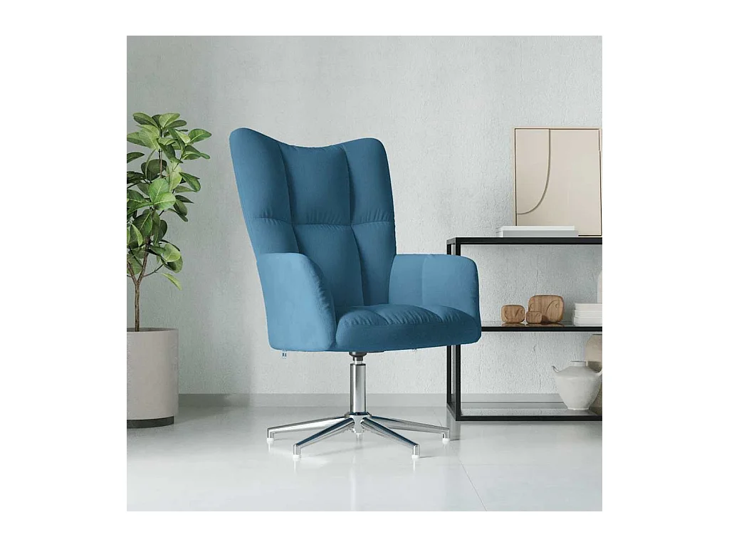 Sillón de relax | Silla de relax de terciopelo azul SHL7205