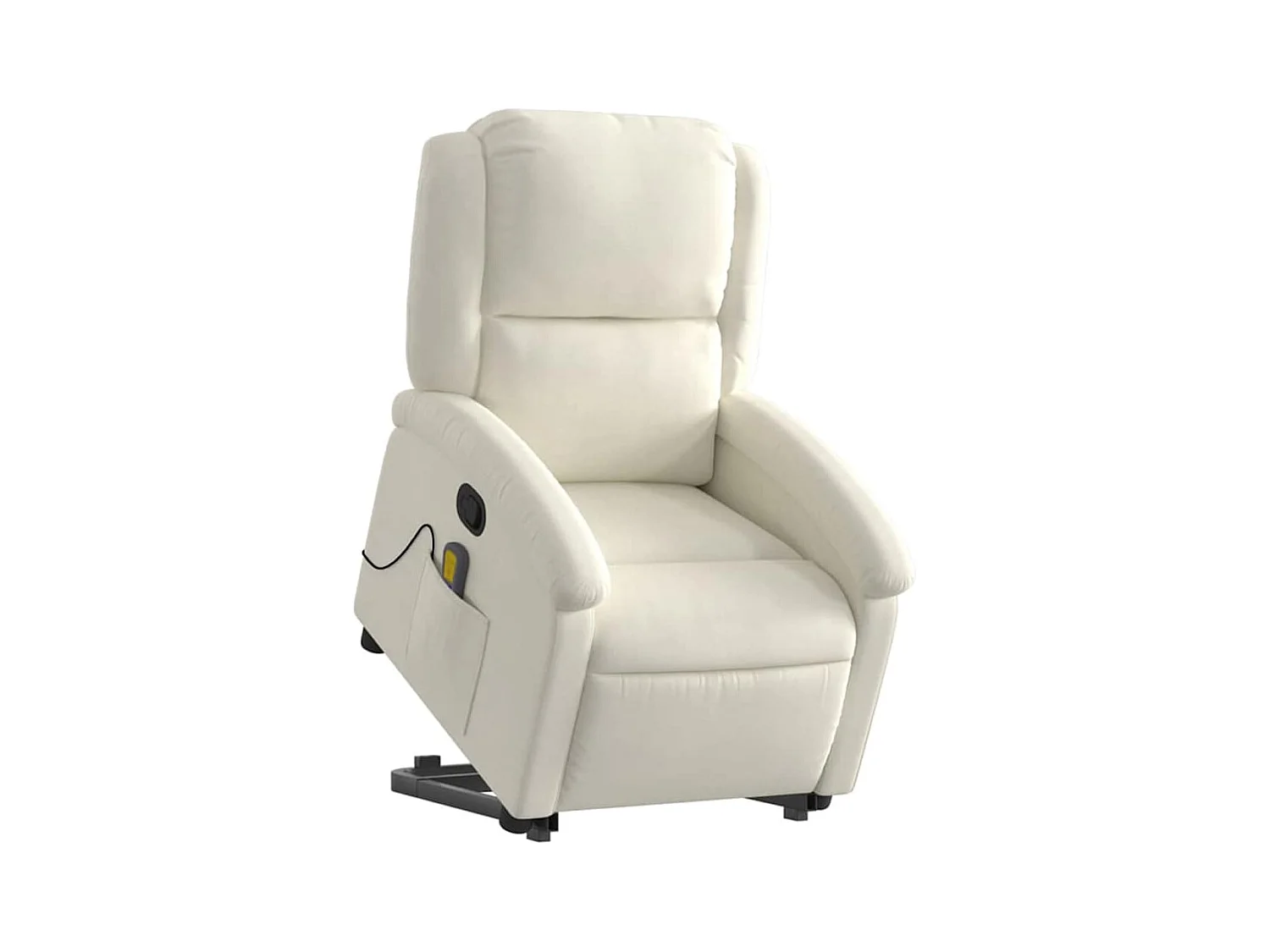 Sillón de relax | Sillón reclinable de masaje elevable terciopelo crema SHL8499