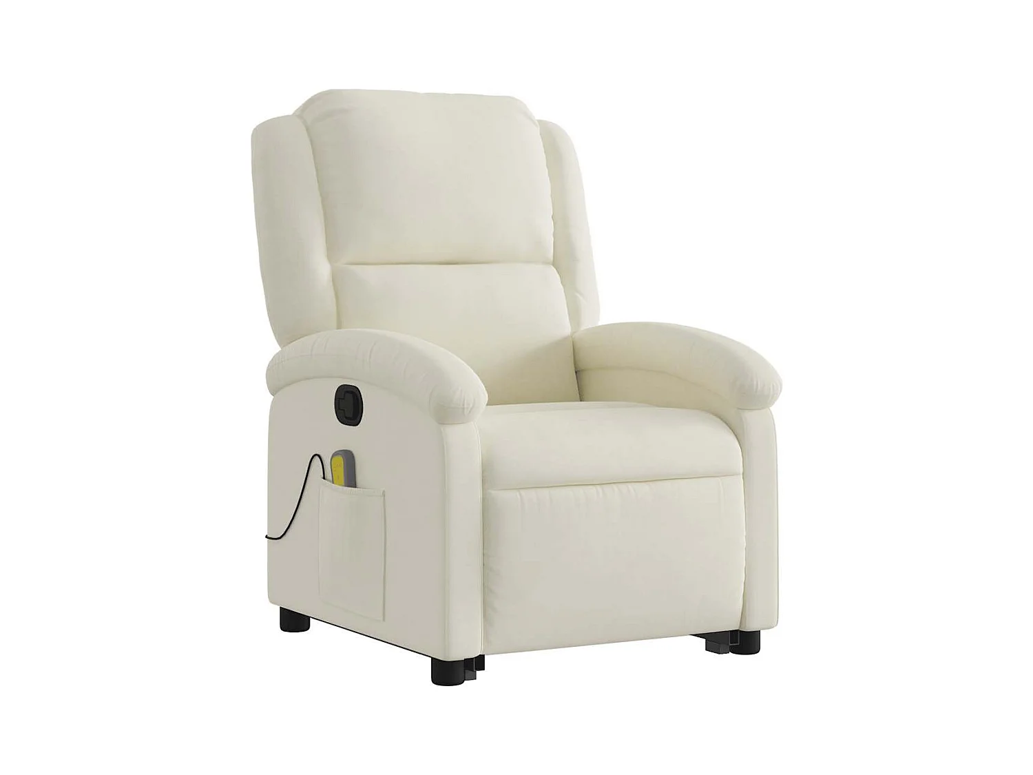 Sillón de relax | Sillón reclinable de masaje elevable terciopelo crema SHL8499